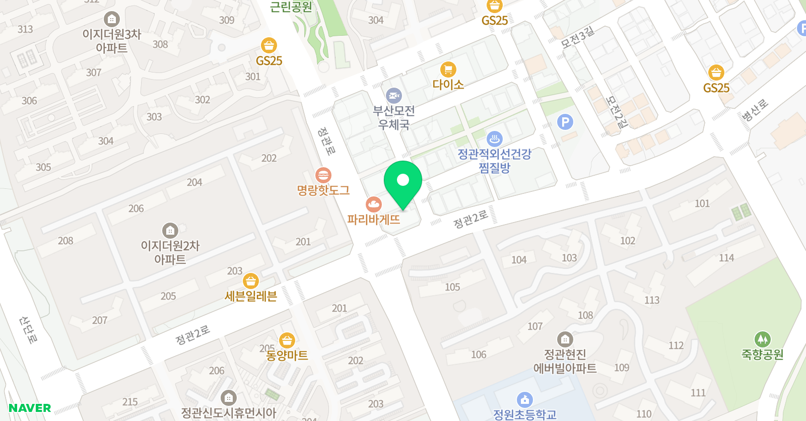 해동 검도 정관 위치