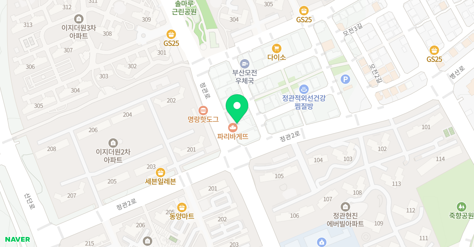 뮤엠 영어 정관8호점 위치