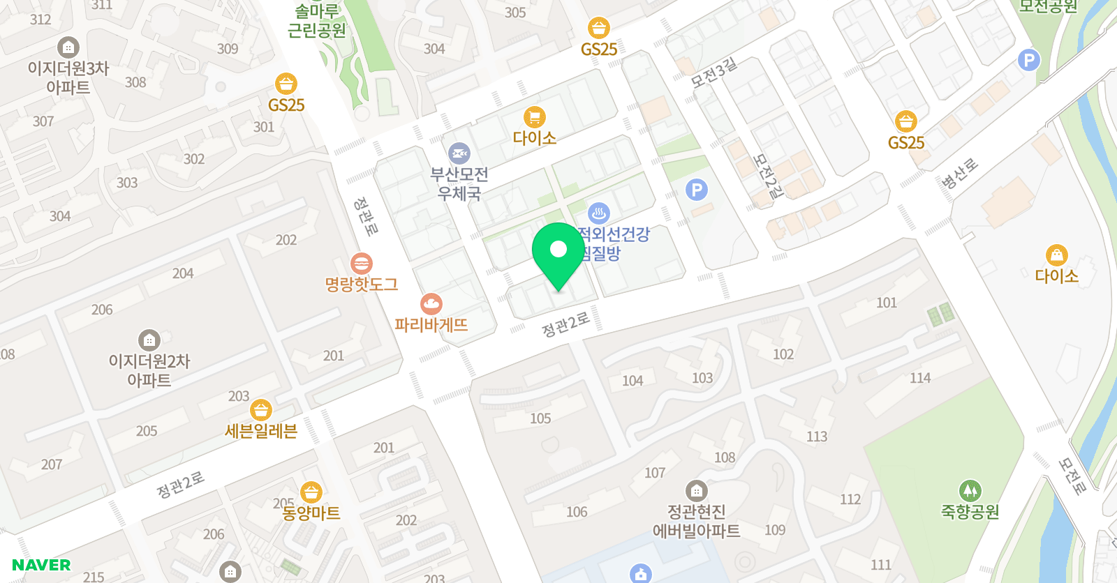 국어의훈련 모전학원 위치