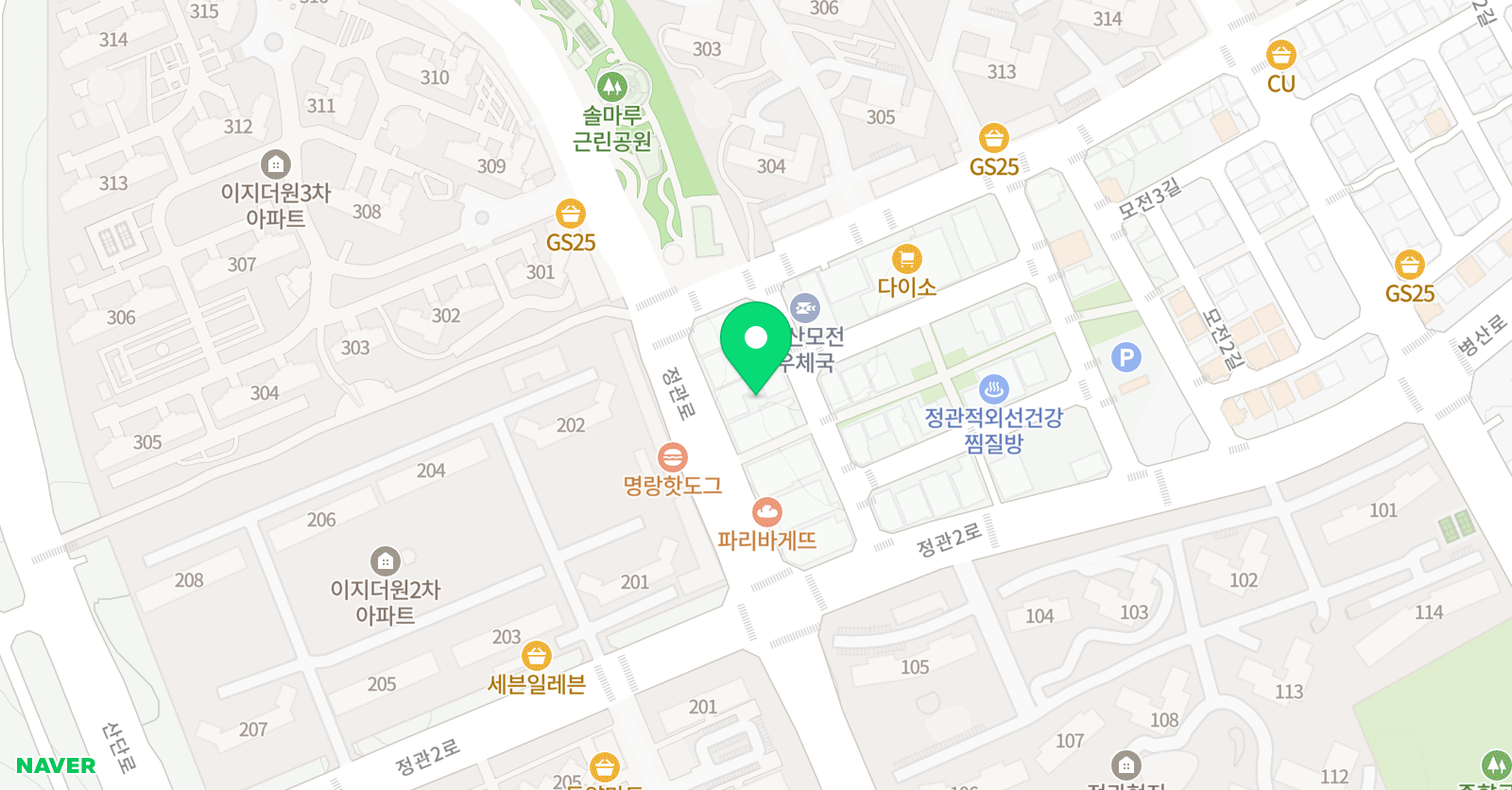 GMA 개념원리수학학원 정관제1교육원 위치