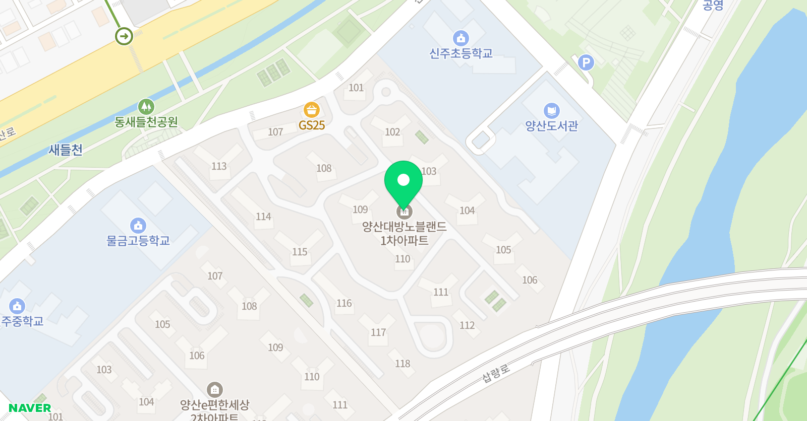 윤선생우리집앞 영어교실 양산신주 위치