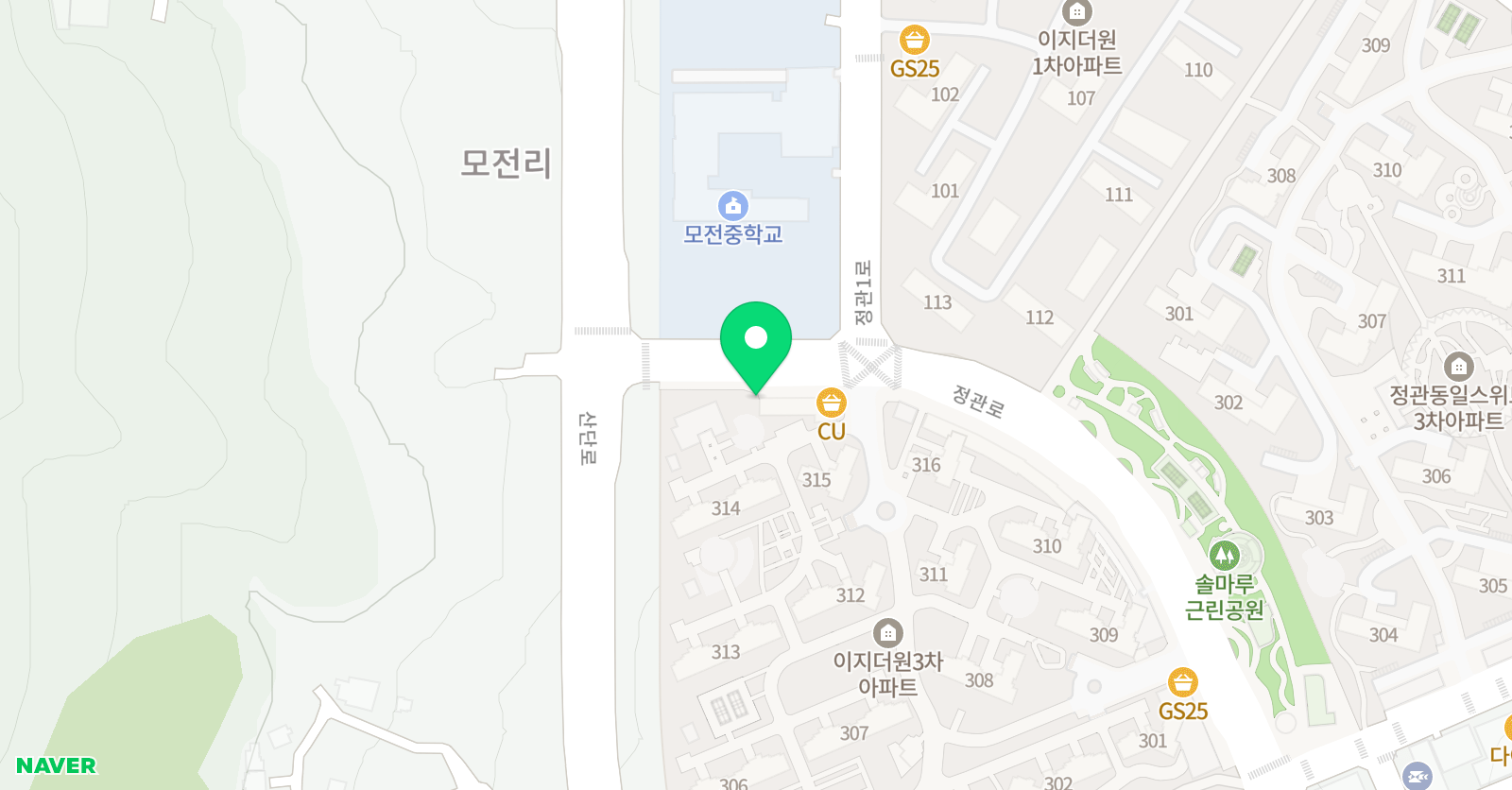 튼튼영어 마스터클럽 정관모전 위치