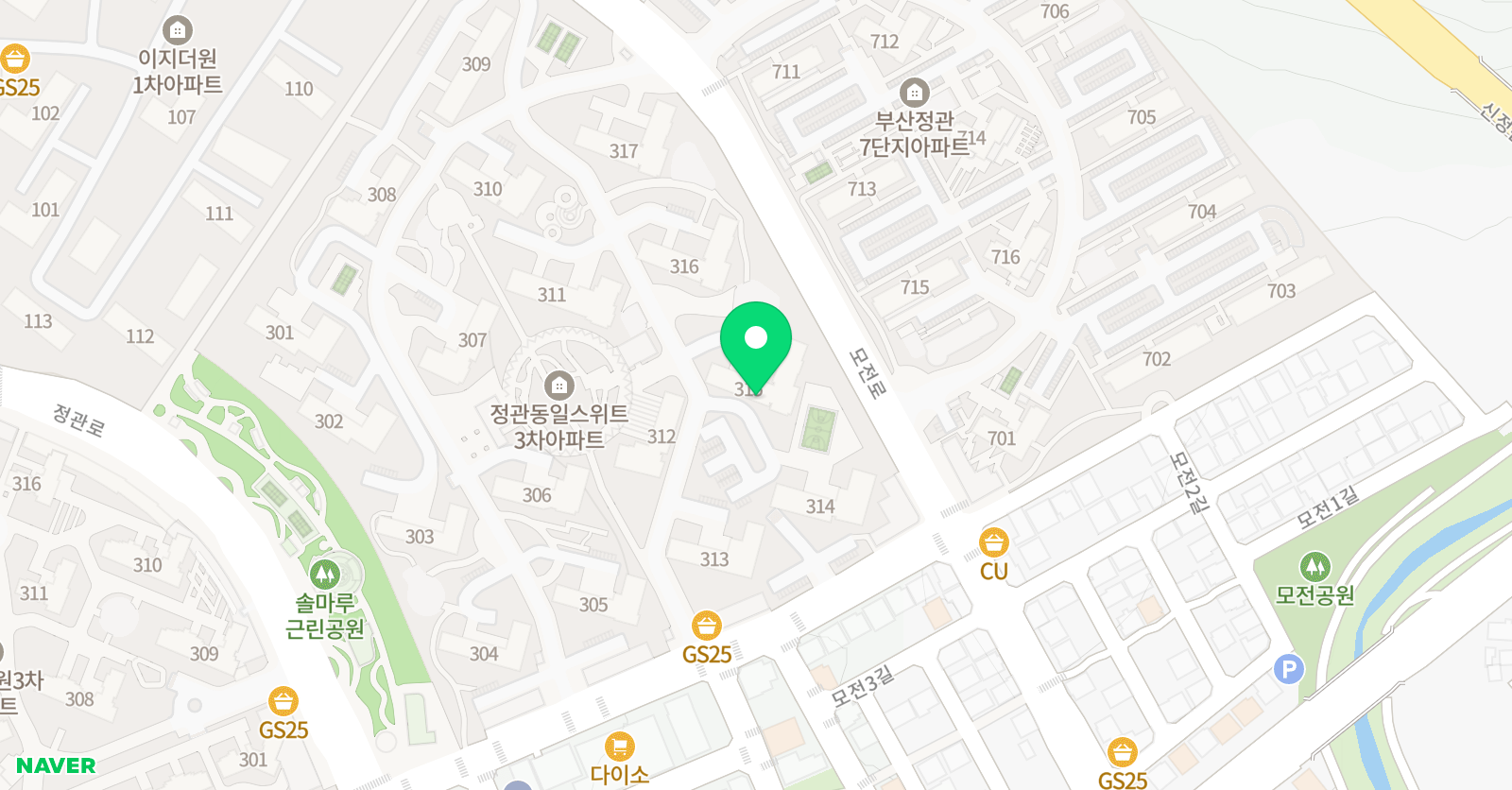 아소비 부산 정관1점 위치