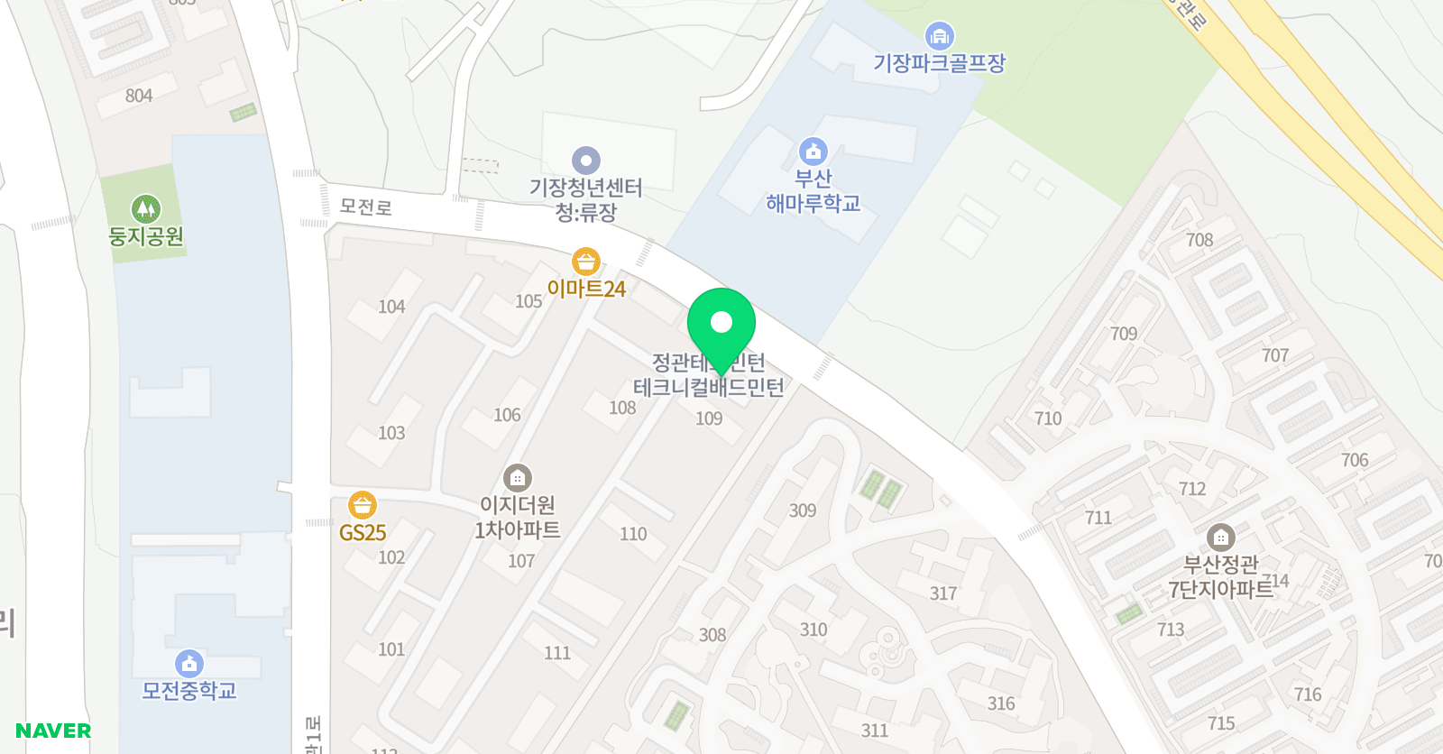 정관 테크민턴 테크니컬 배드민턴 위치