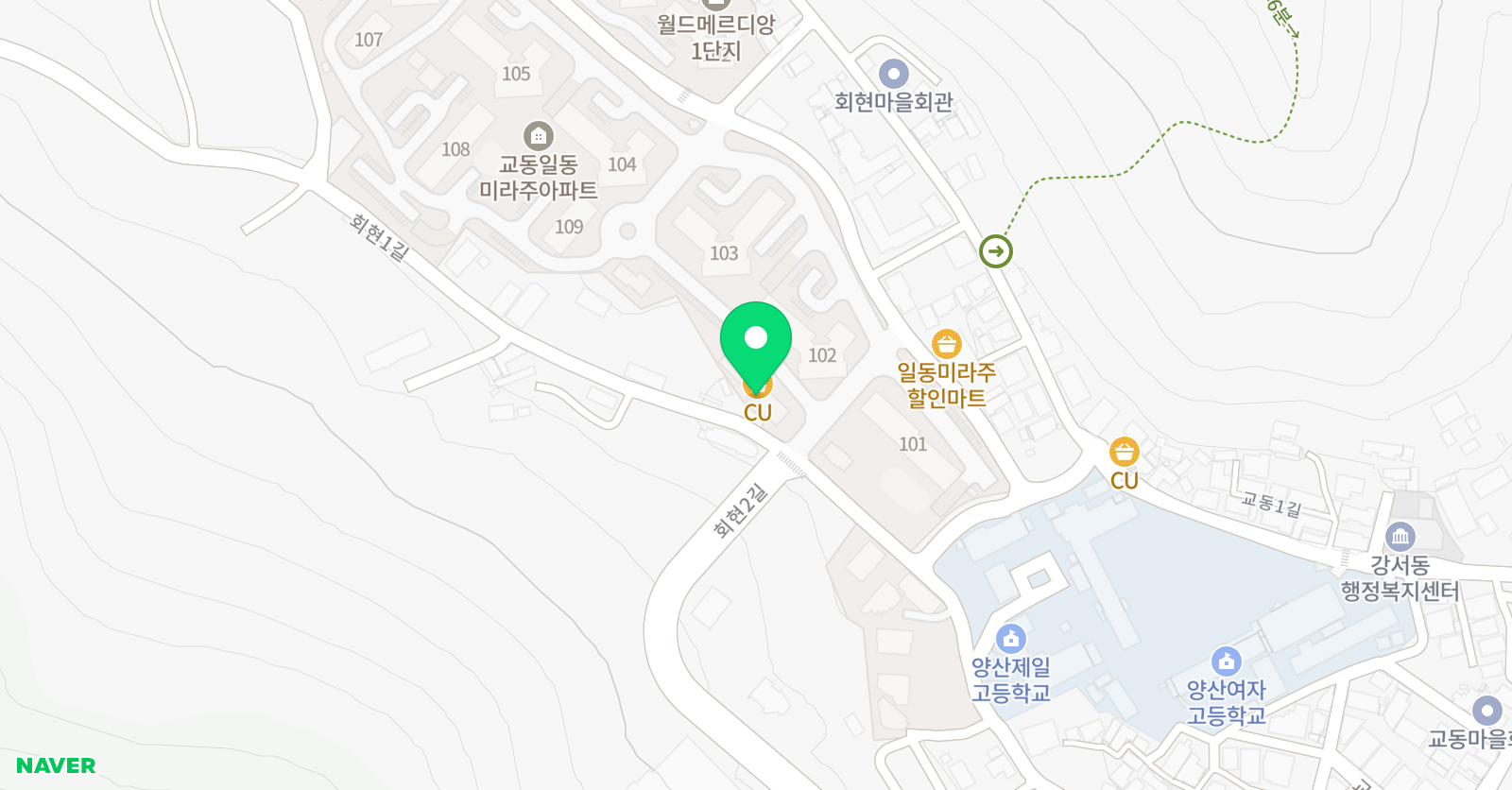 양산세종 학원 위치