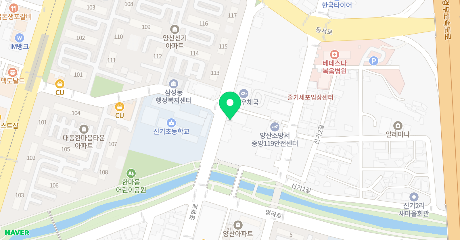 GnB 어학&자이 수학학원 위치