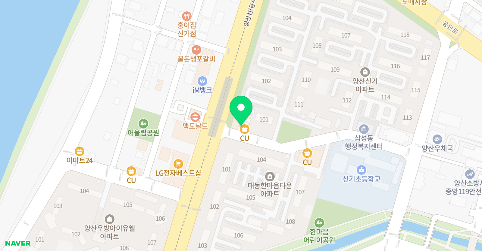 동아효 태권도장 위치