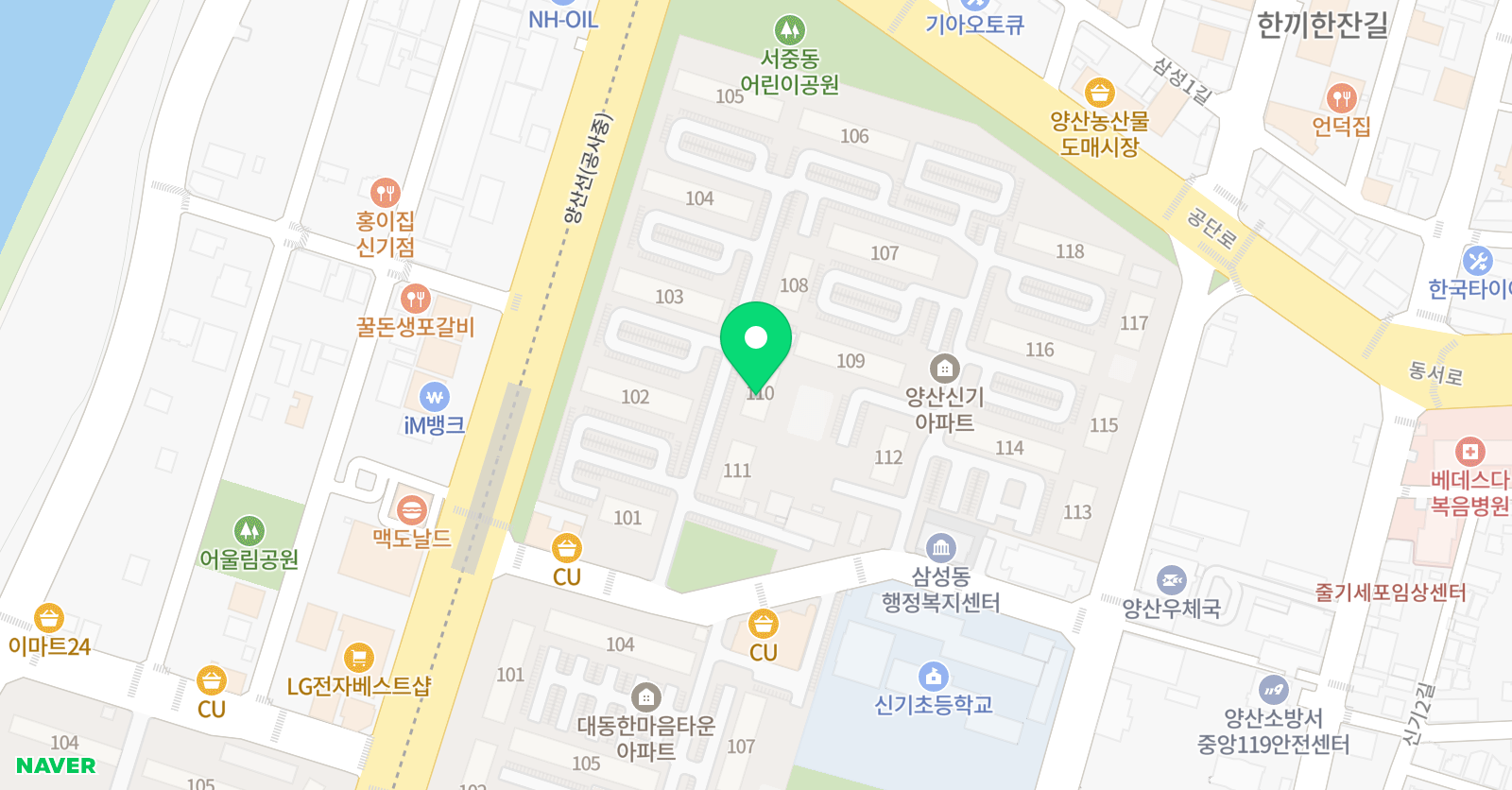 스마트해법 수학 양산신기주공점 위치