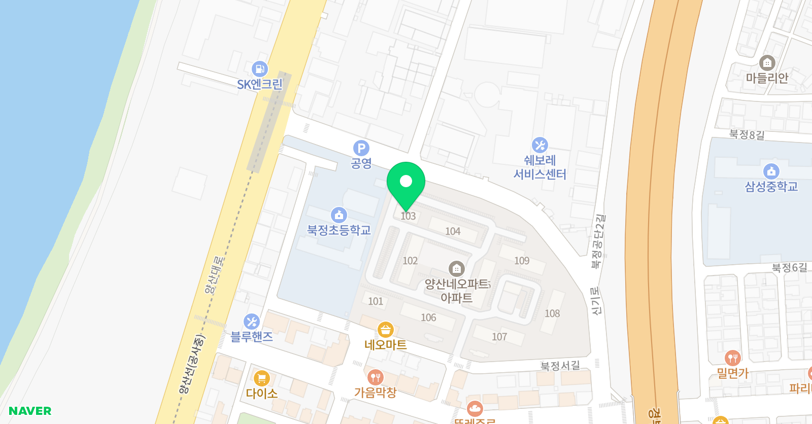 수학의달인 북정초점 위치