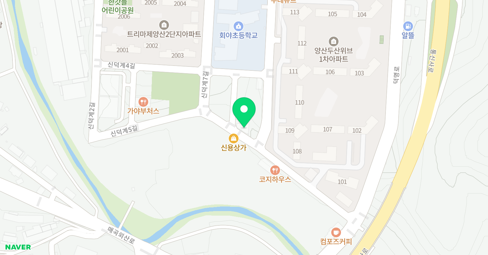 아소비 덕계학원 위치