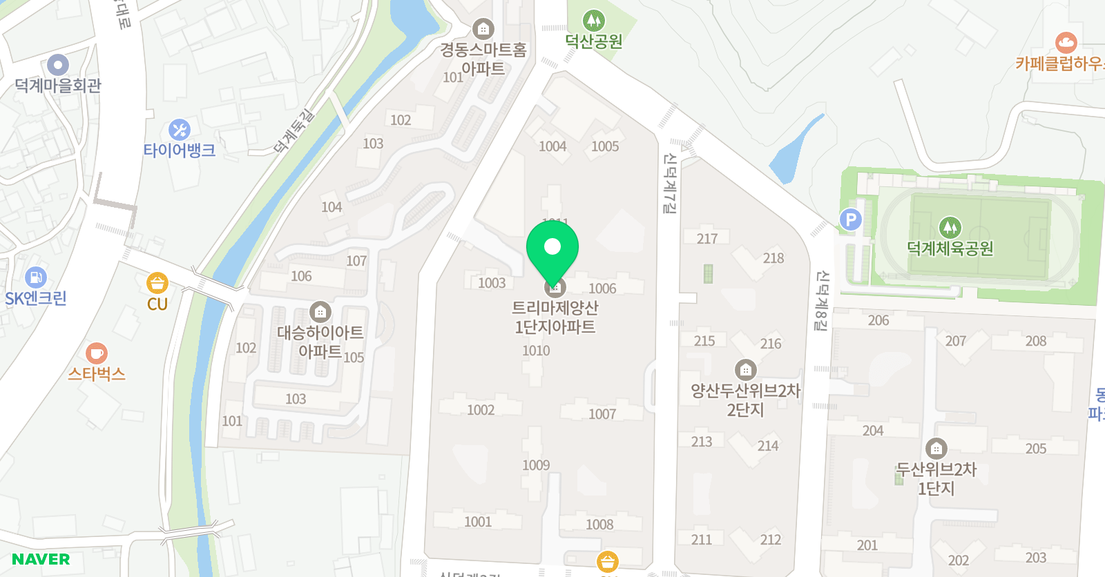 아트앤하트 덕계트리마제1단지교육원 위치