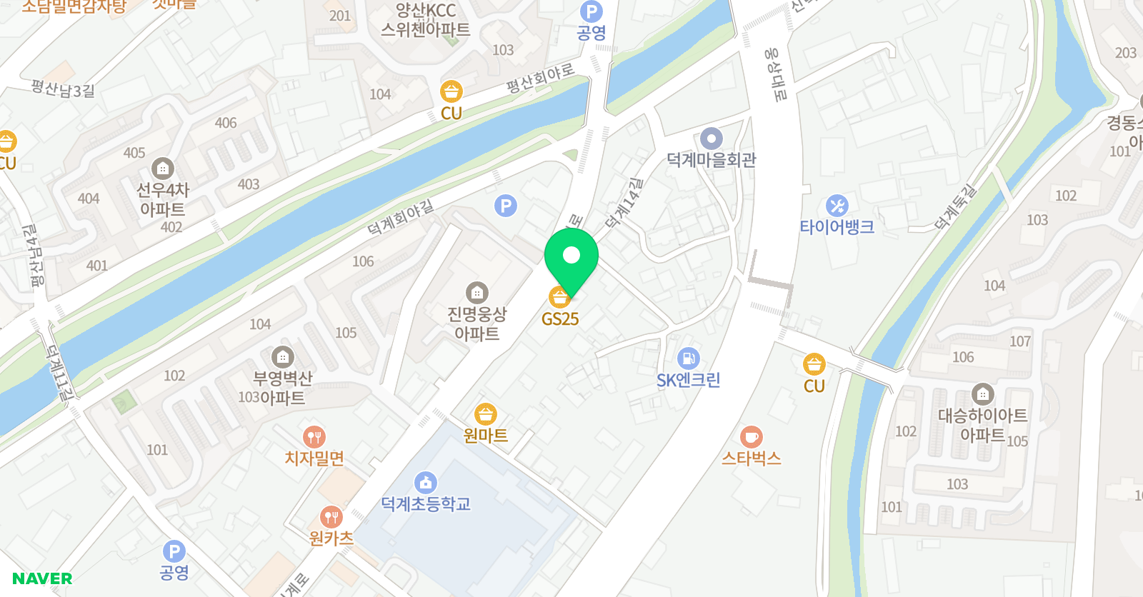 지앤비패럴랙스 덕계캠퍼스 위치