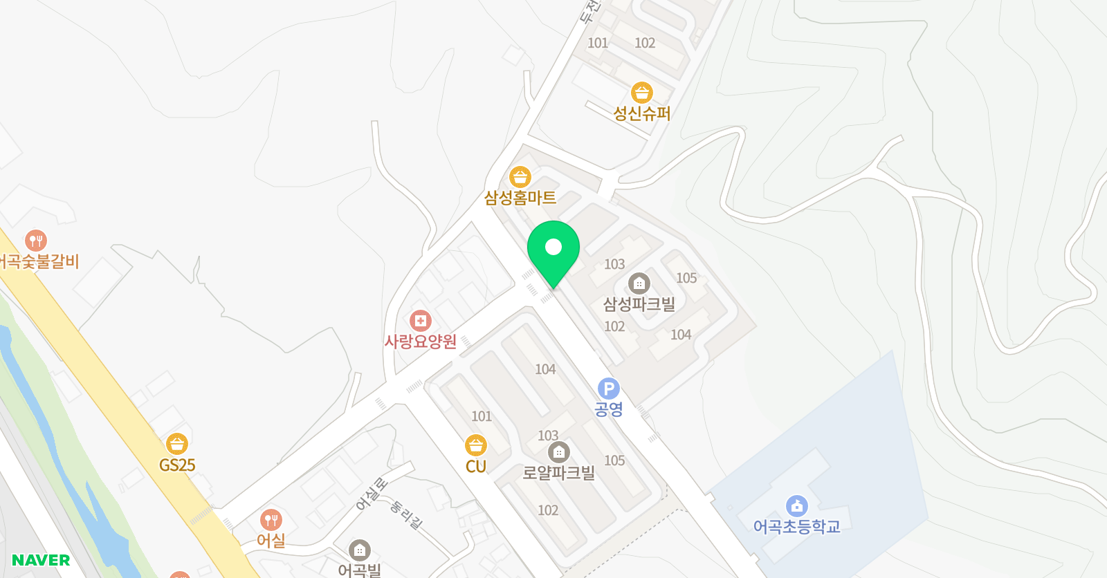 화랑39 태권도장 위치
