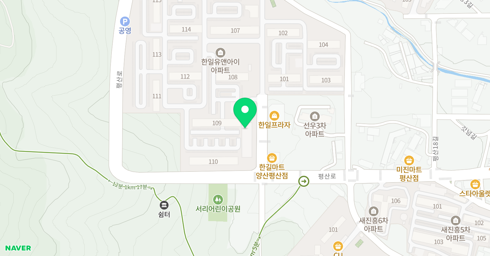 어린화가들 아이러브원 위치