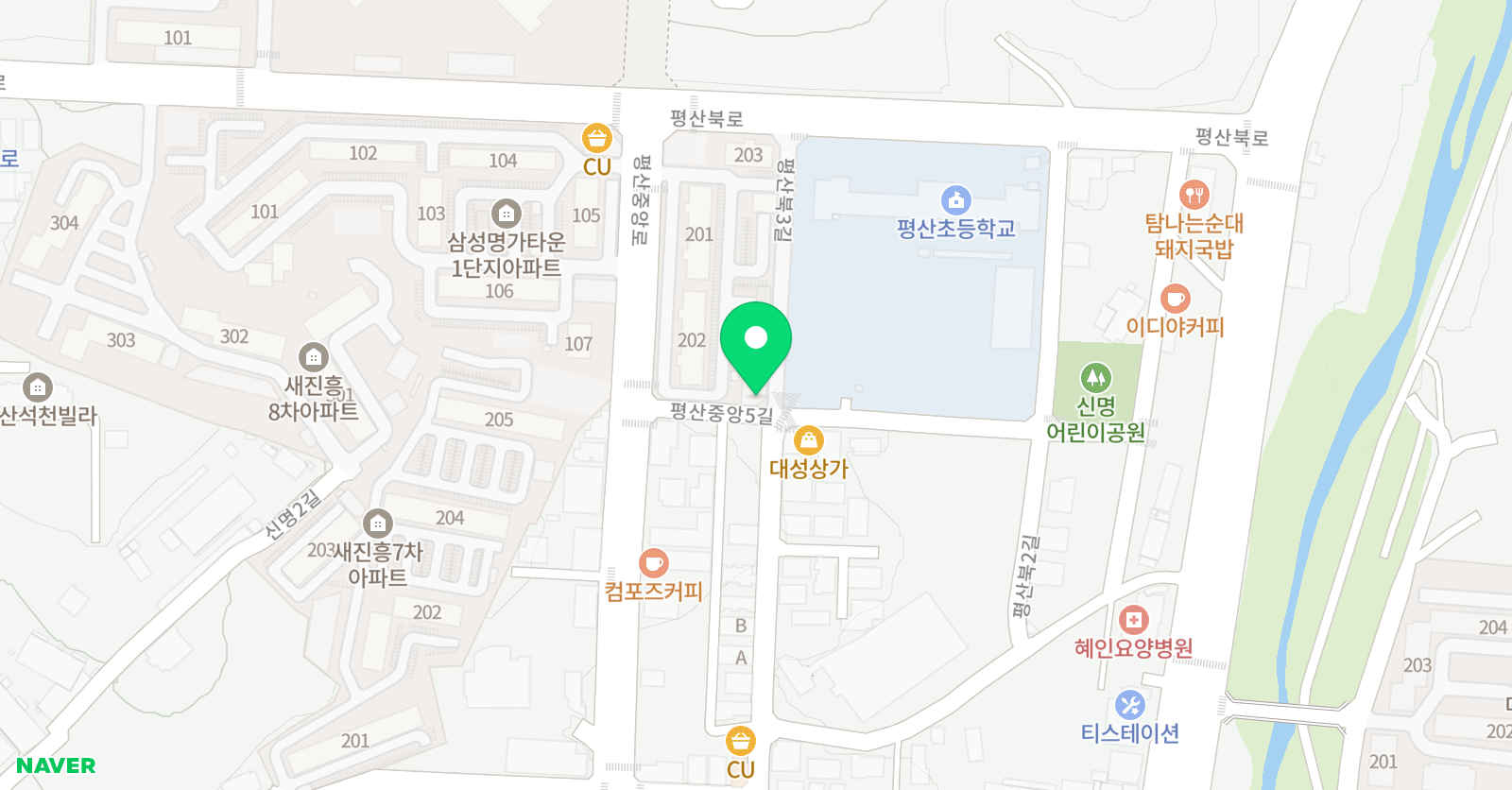 해피평산 미술학원 위치