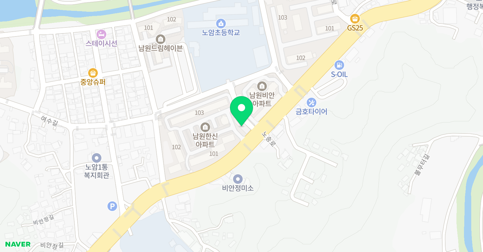 해피한엘리트 학원 위치