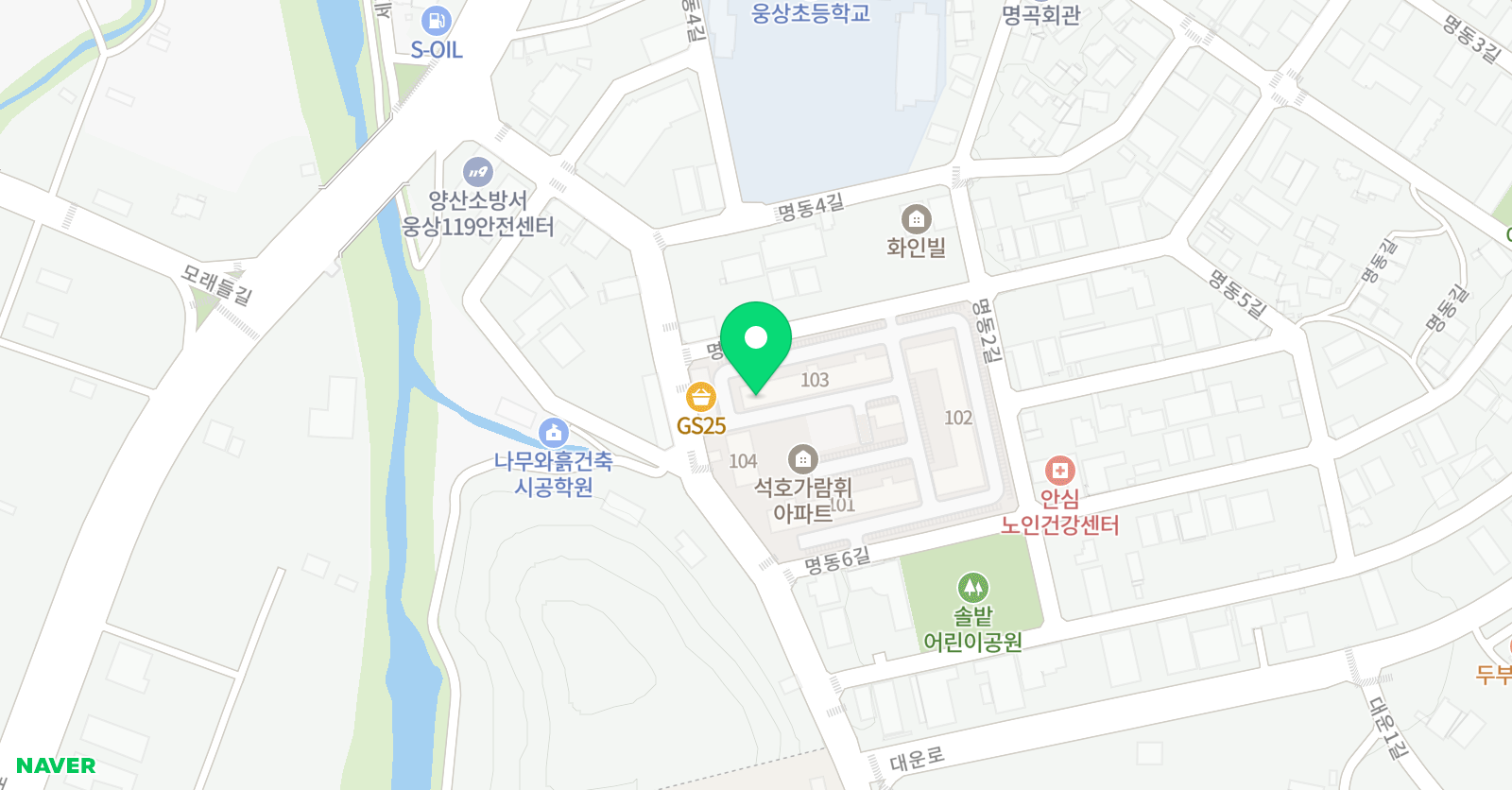 한솔플라톤아카데미 웅상 가람휘교실 위치