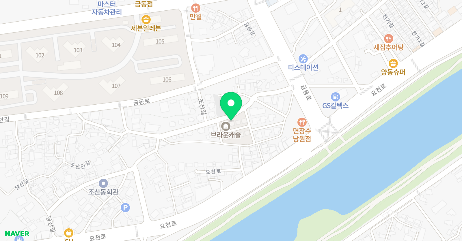 푸른 미술 위치