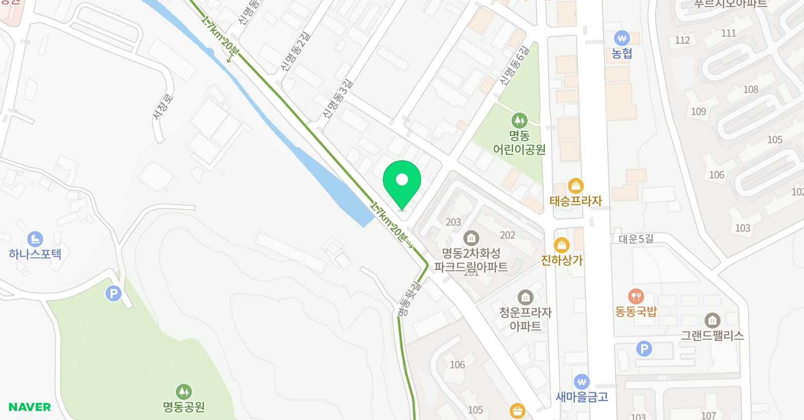 드림주니어 태권도장 위치