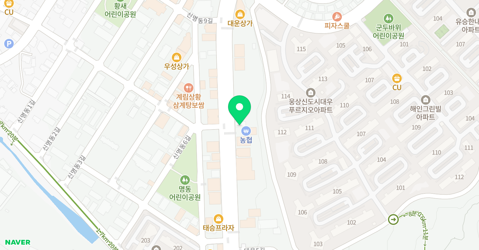 브라운팔레트 미술학원 위치