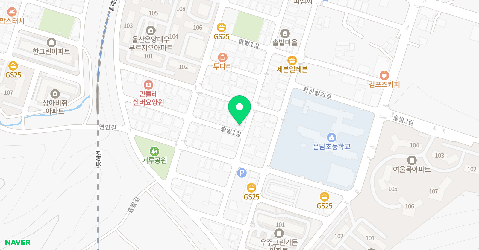 웅진씽크빅 씽크빅학원 온양센터 위치