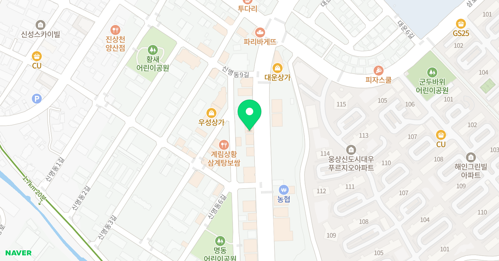 BK 영수학원 위치