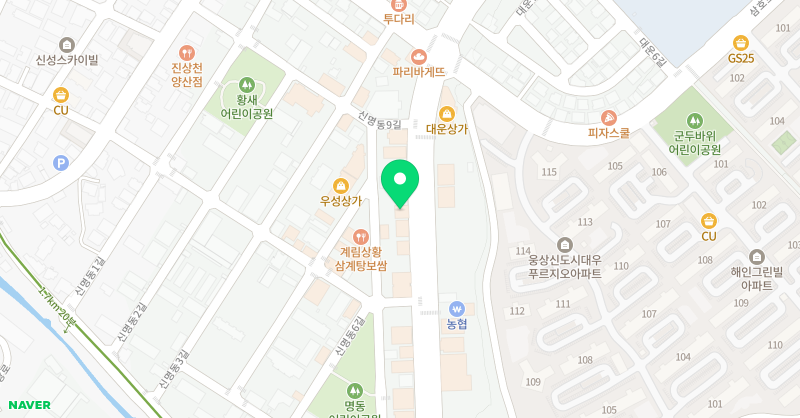 포즈 무용학원 위치