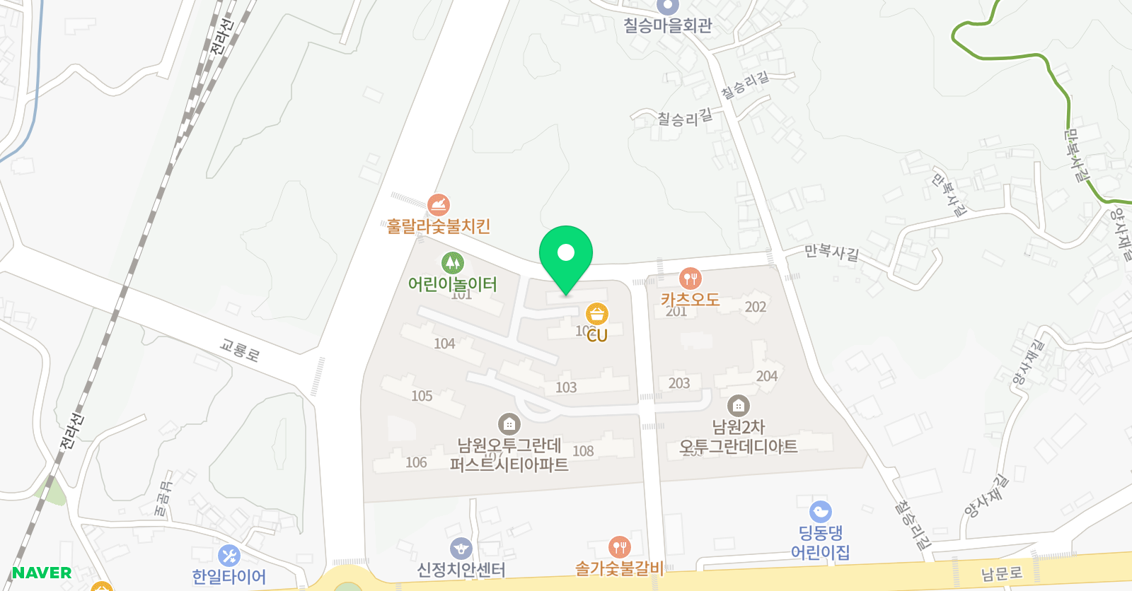 스마트해법 영어 남원오투그란데점 위치