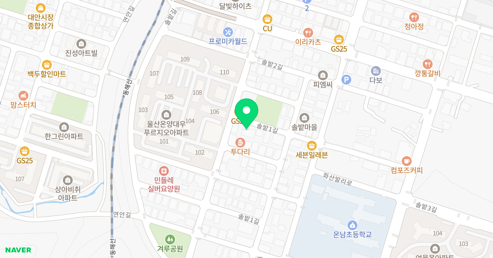 마스터정 태권도 위치