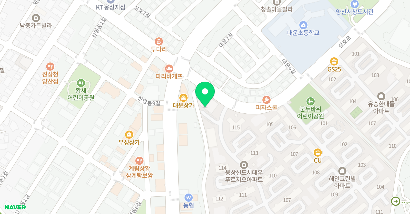 피아노베네 학원 위치