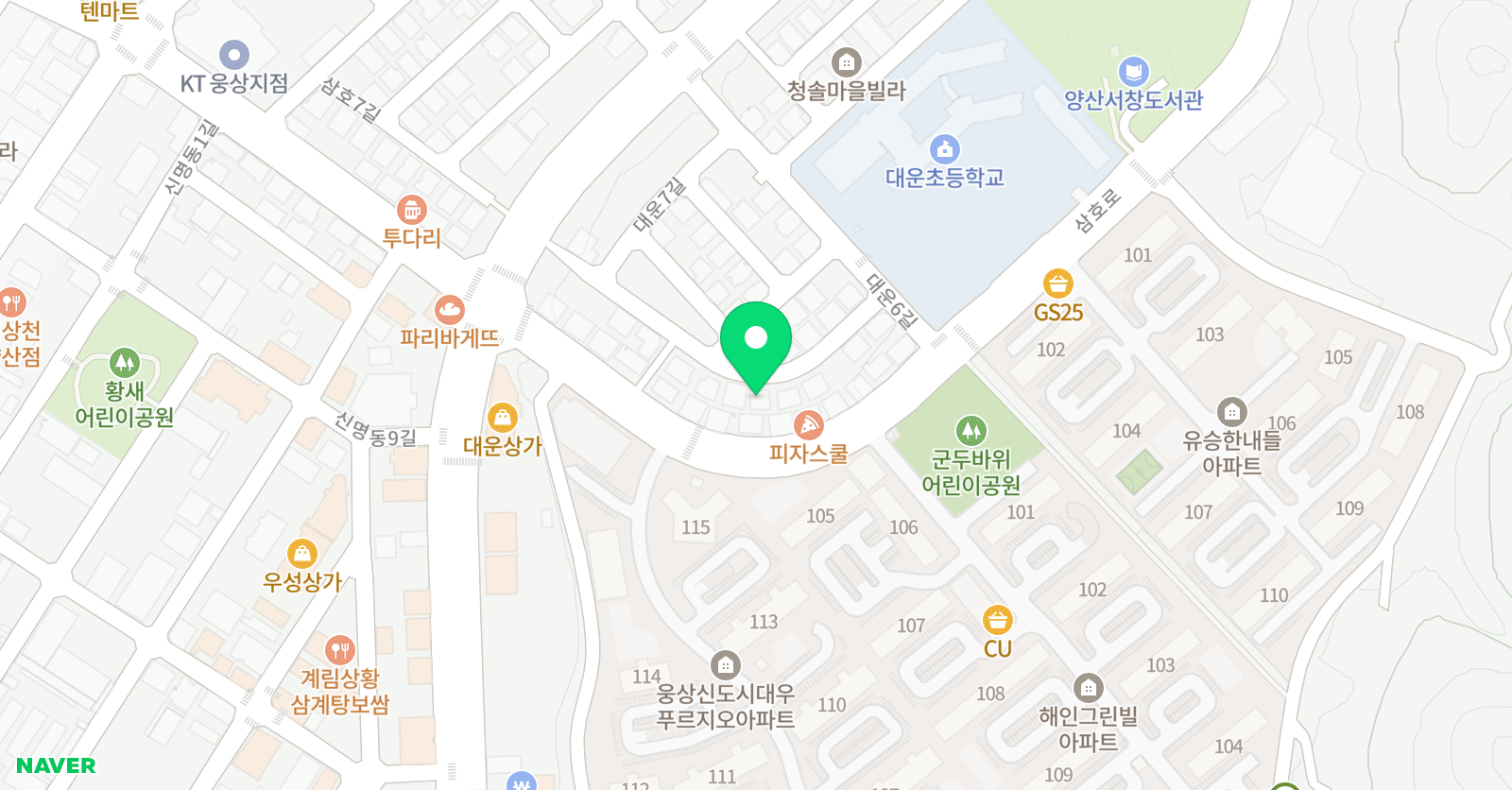 어린음악대 대운음악세상원 위치