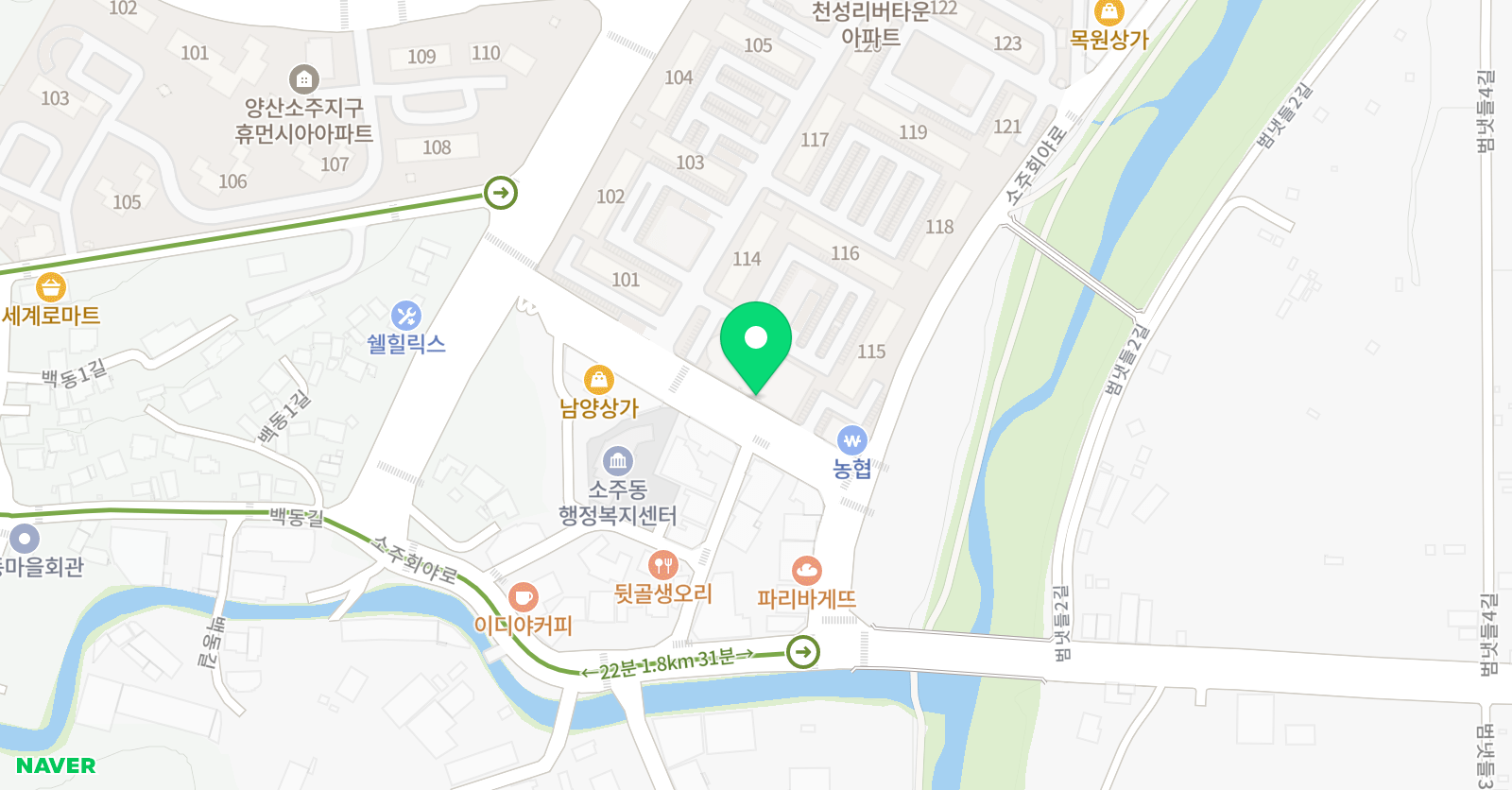소리샘 음악학원 위치