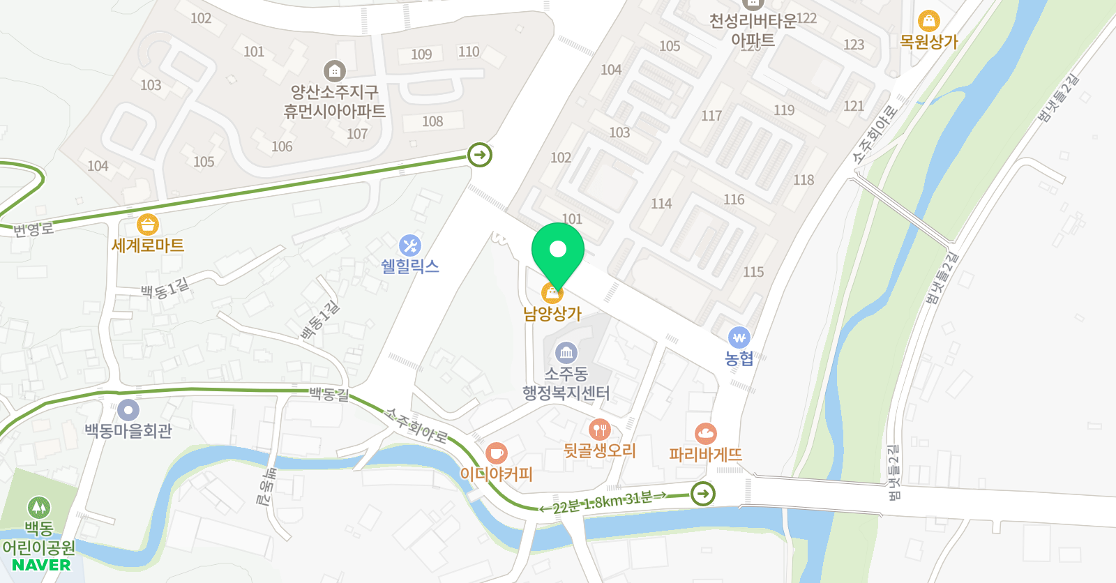 푸르넷 에이블영수학원 위치
