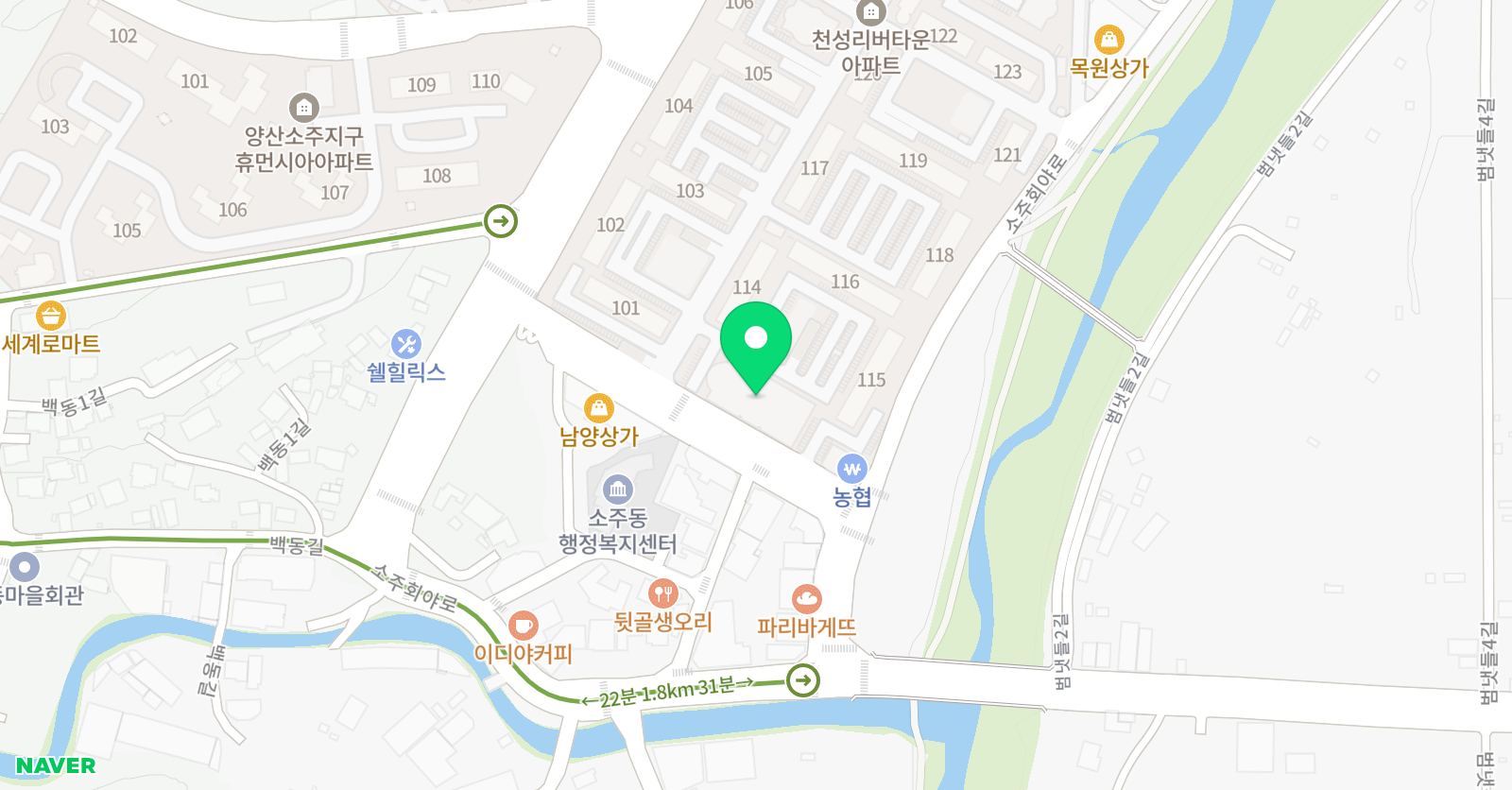 피아노이야기 소주점학원 위치