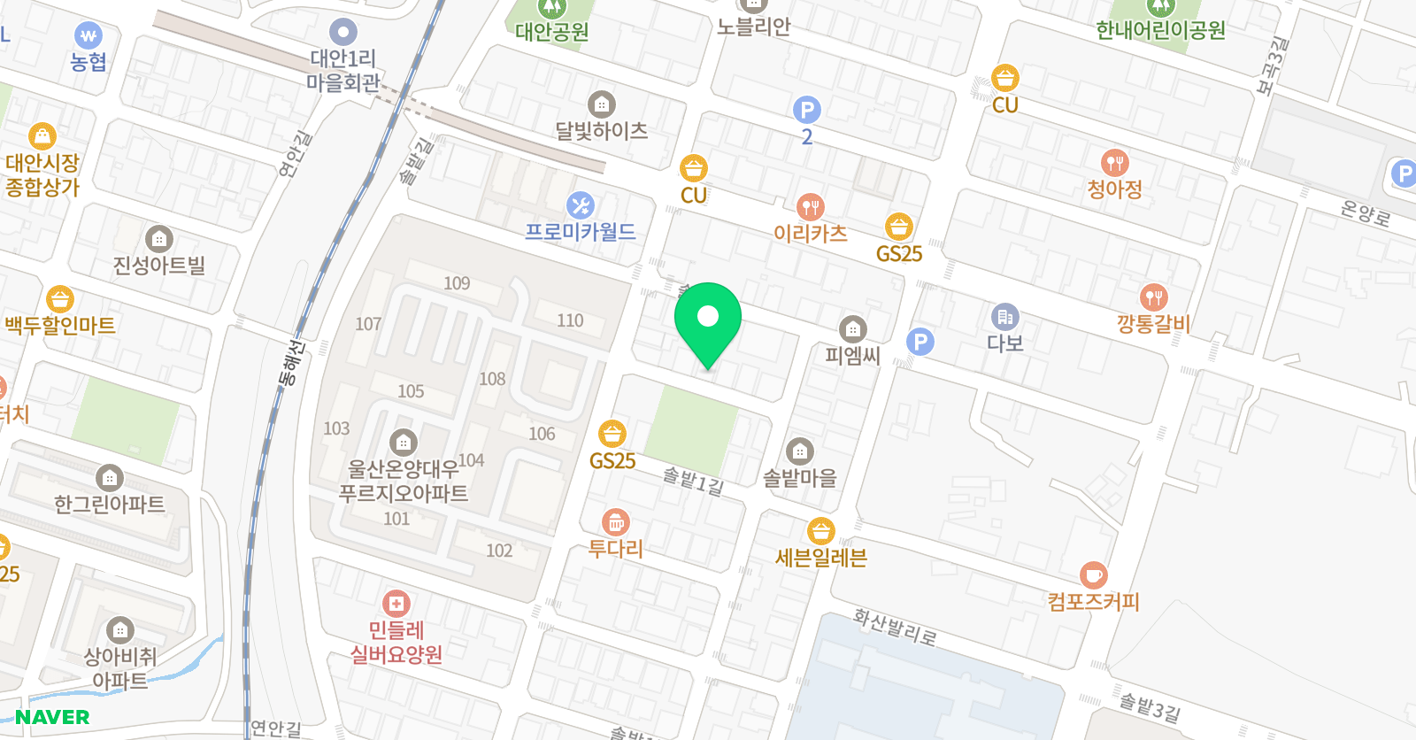 엠투엠 수학전문학원 위치
