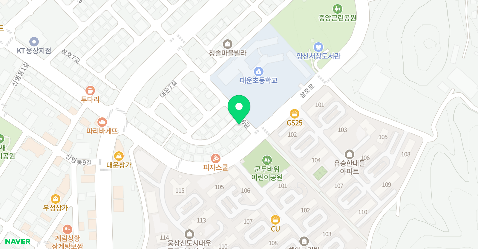 어린화가들 대운원 위치