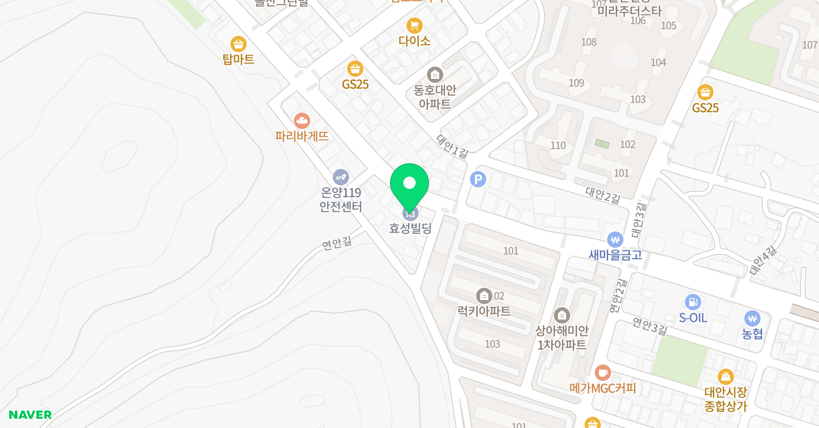 더오름 단과학원 위치