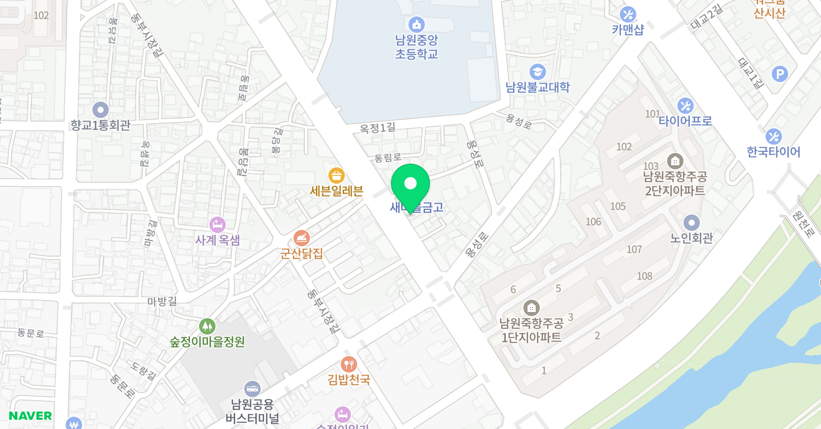 웅비타이거 태권도 위치