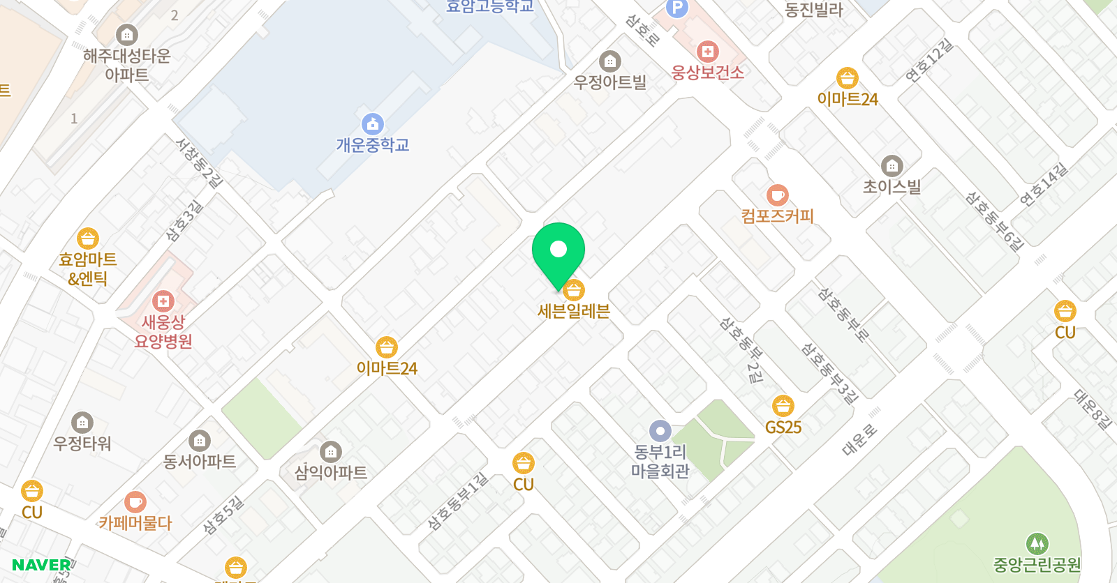 YD 수학학원 위치