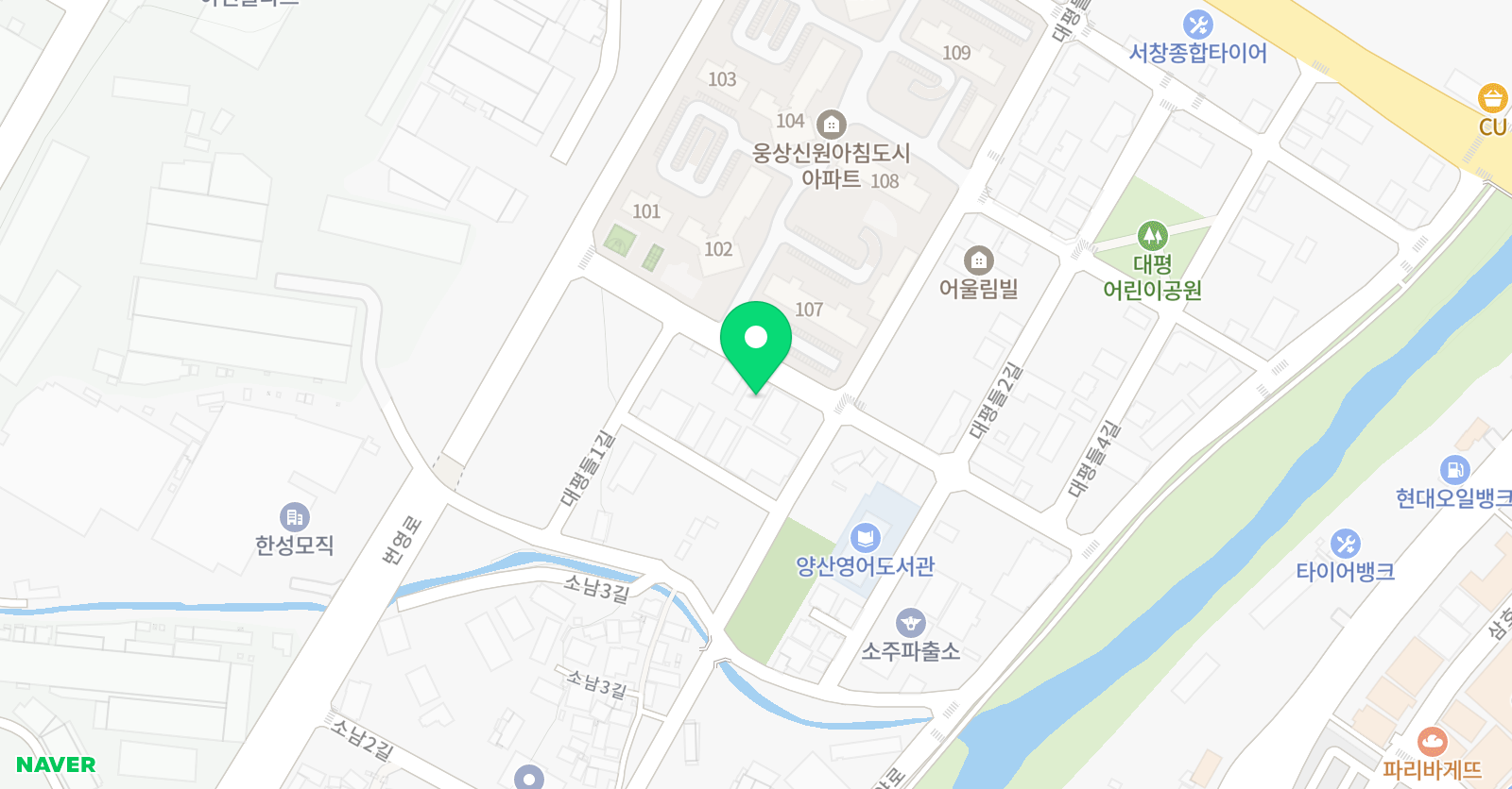 용인대마루 태권도장 위치