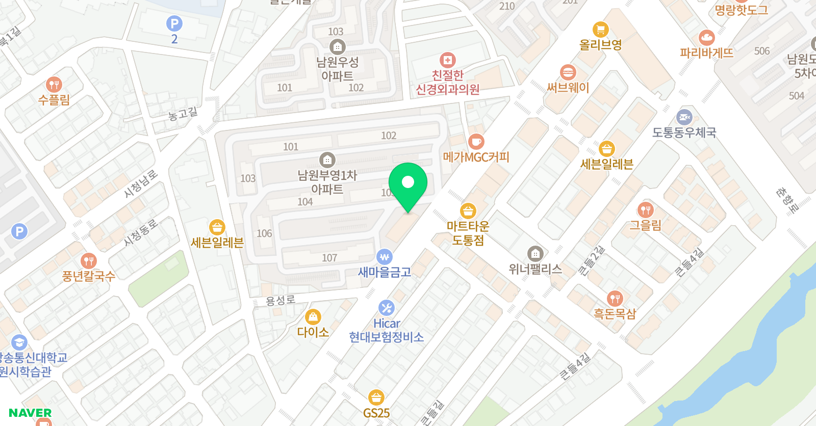 일등급 수학학원 위치