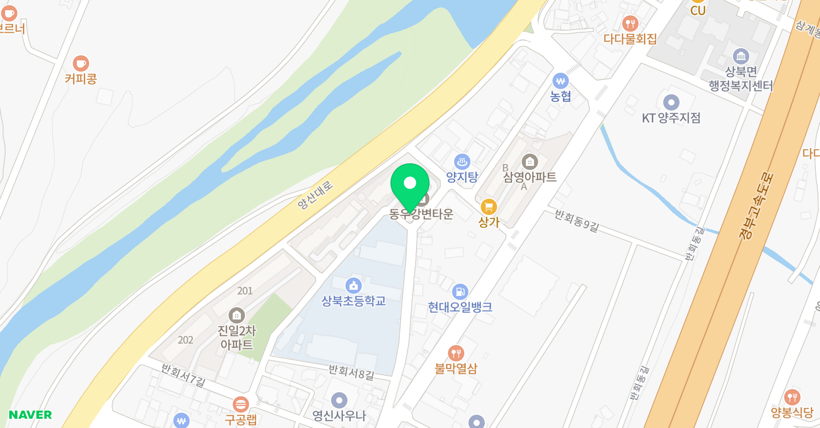 YBM잉글루 잉글루학원 양산상북 제1캠퍼스 위치