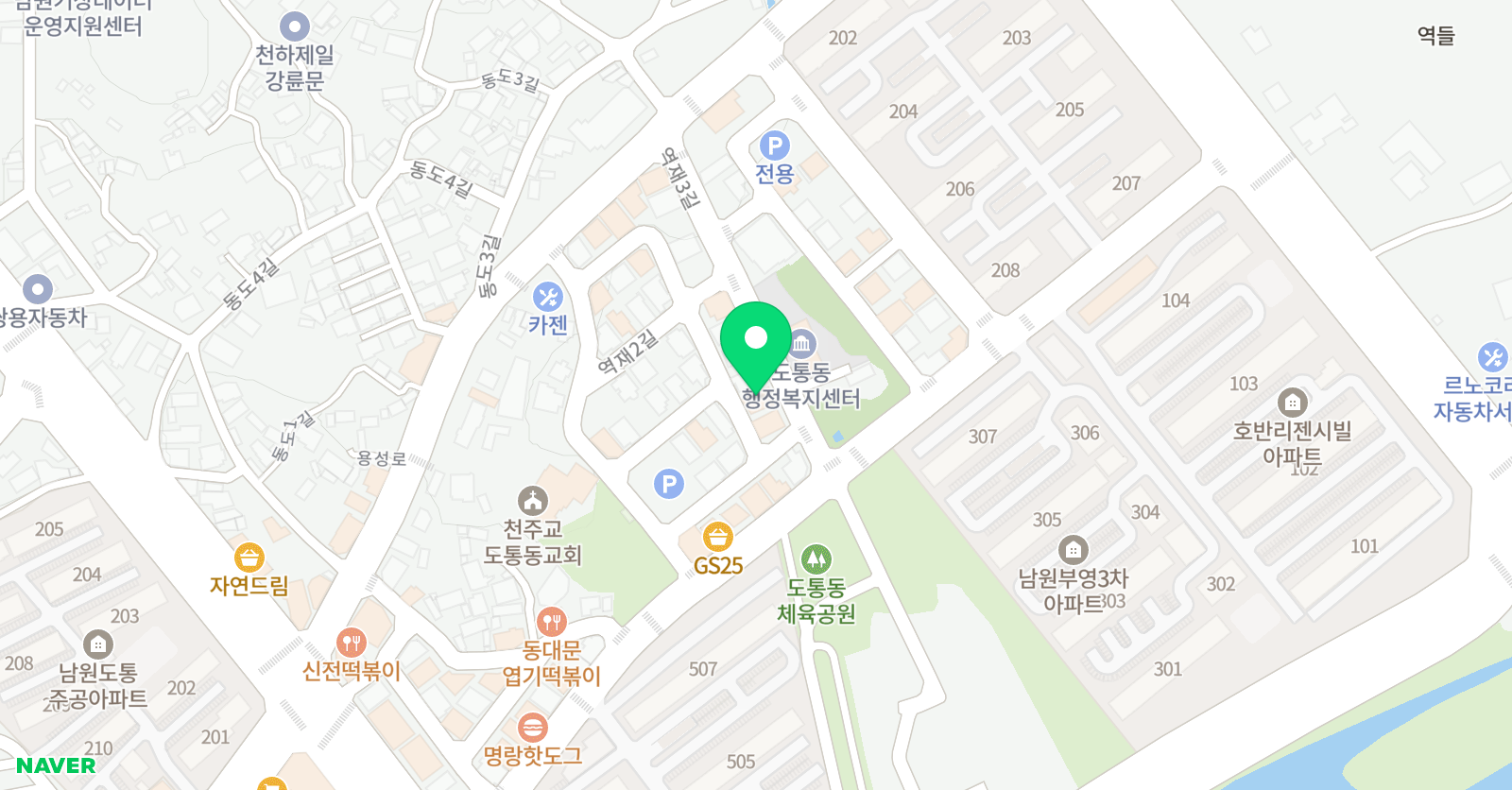 윤선생 영어숲 남원학원 위치