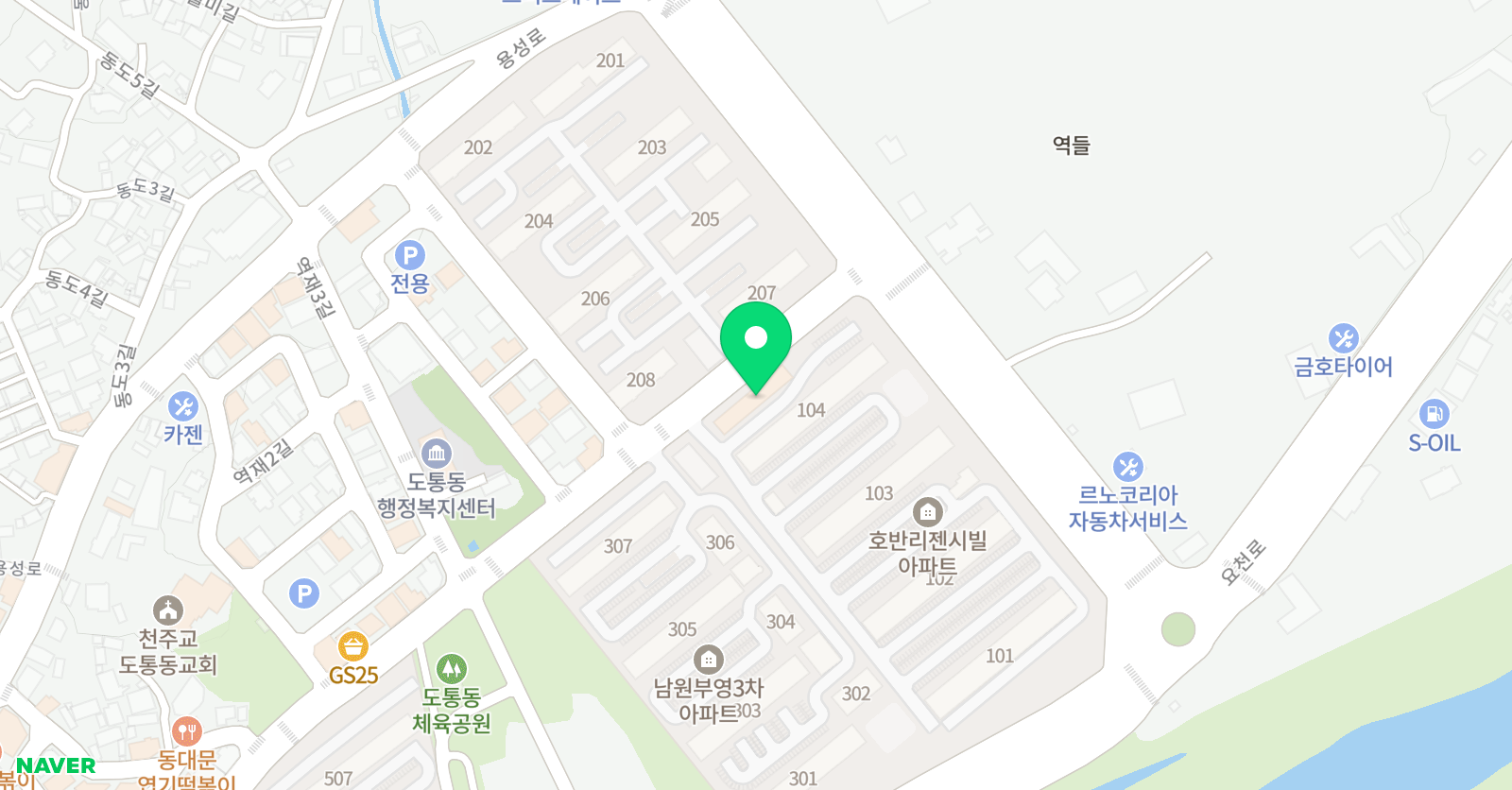 춤이있는 무용학원 위치