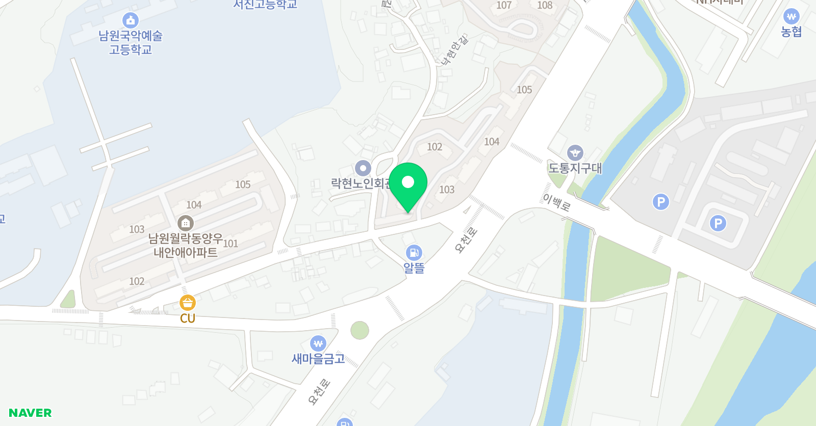 죠셉e해법 영수학원 남원월락점 위치