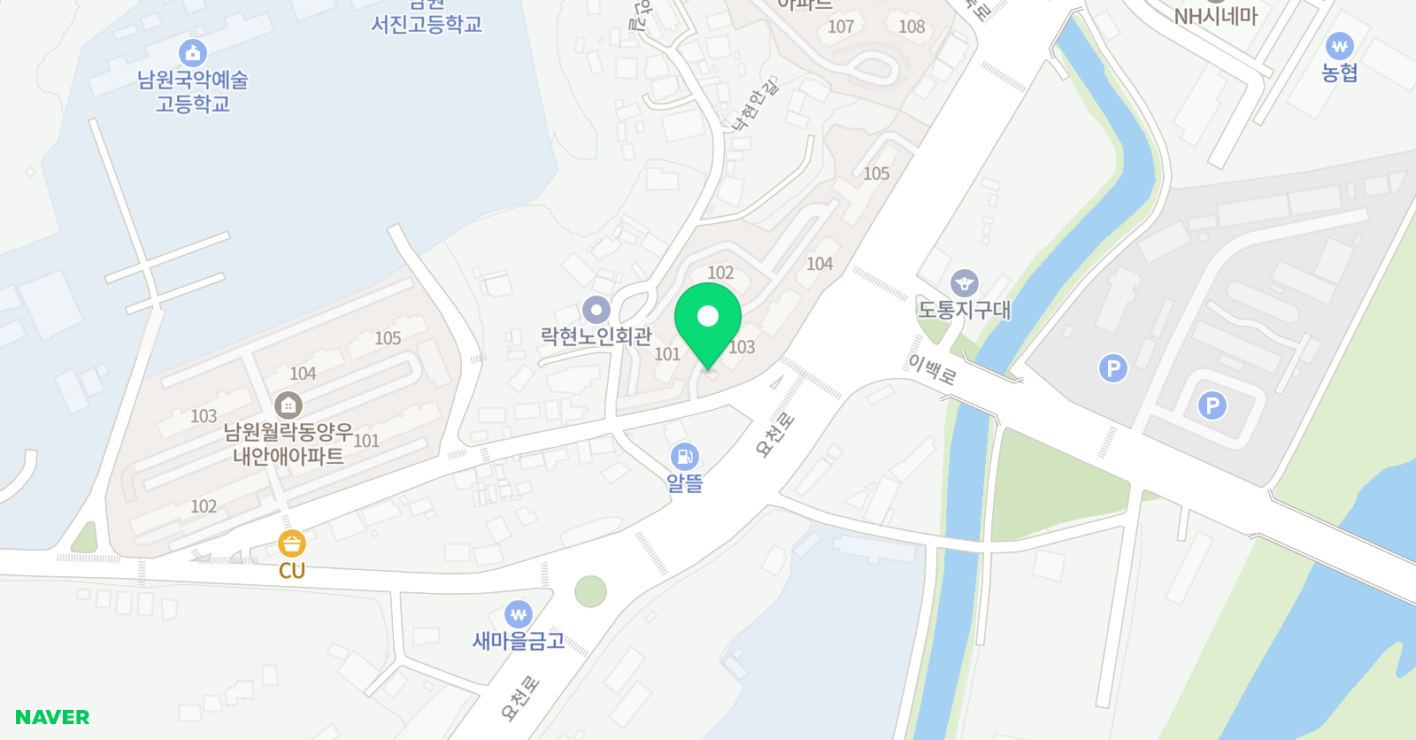 해법수학 해법영어학원 남원월락점 위치