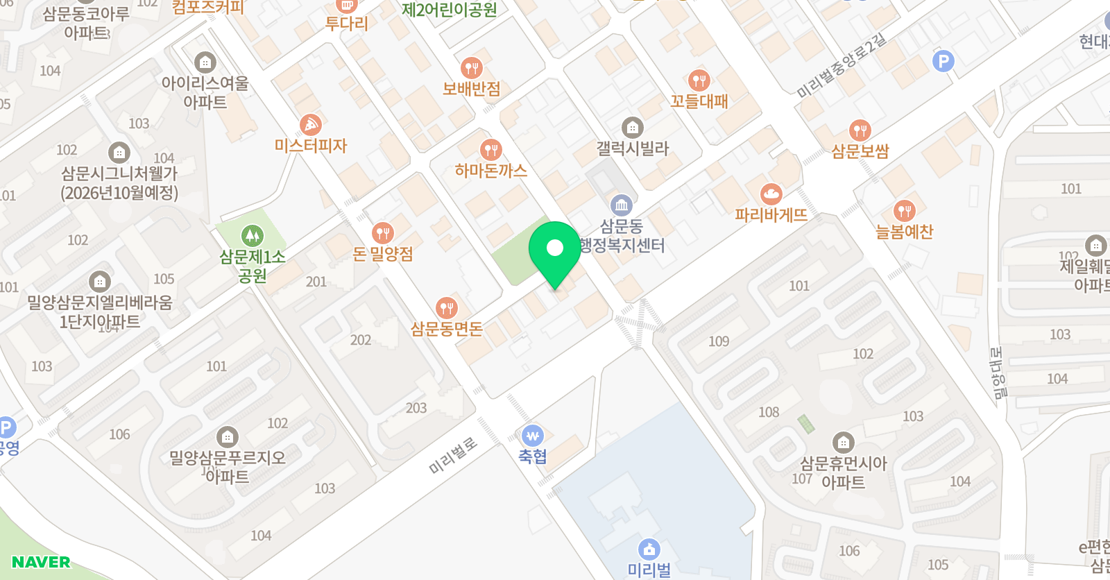 손영정 수학 위치