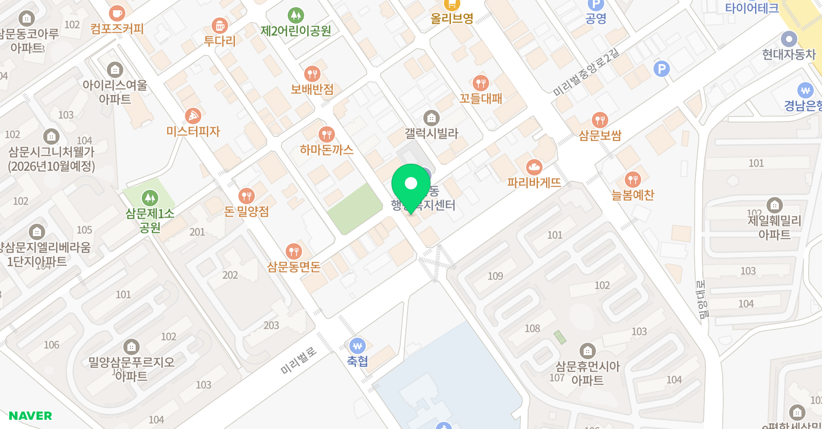 수채화미술학원 위치