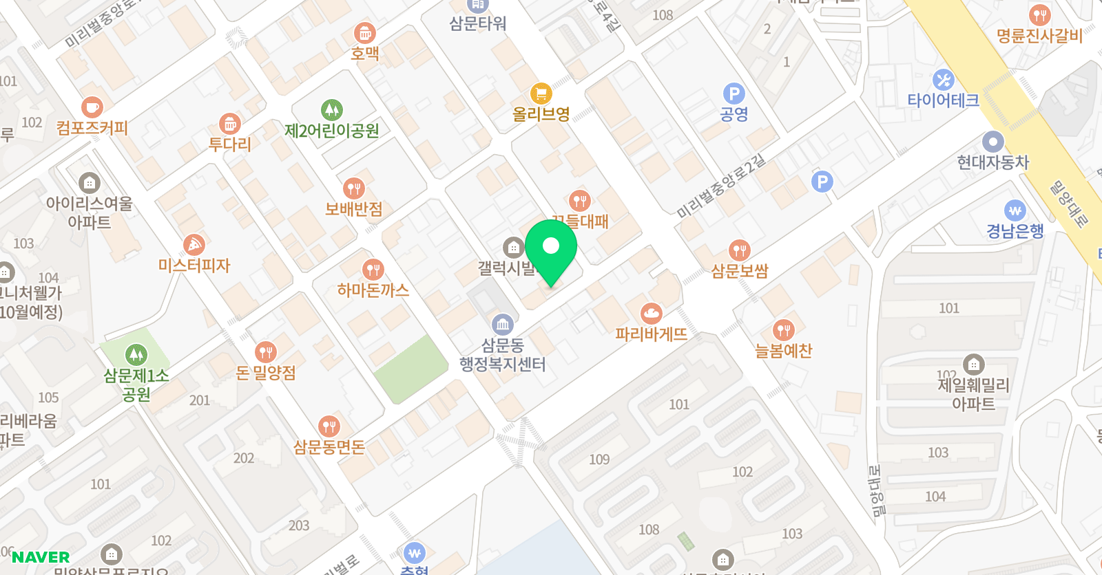 예닮 학원 위치