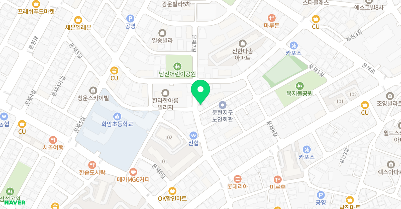 문현 푸르넷 학원 위치